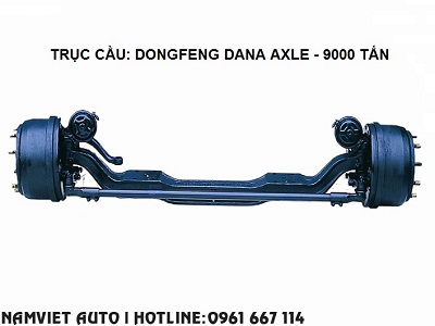 trục cầu trước 9 tấn dongfeng dana xe ben 3 chân dongfeng hoàng huy