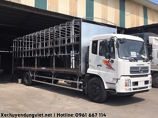 báo giá xe tải thùng chở xe máy dongfeng hoàng huy dài 9.7m