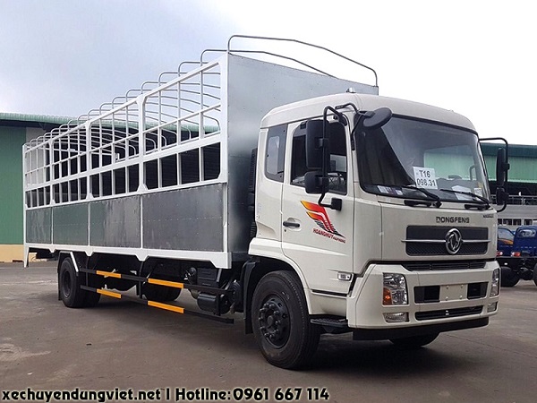xe tải thùng chở xe máy chuyên dụng dongfeng hoàng huy dài 9.7m