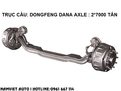 trục cầu trước 2 x 7 tấn xe ben 4 chân dongfeng hoàng huy 385HP