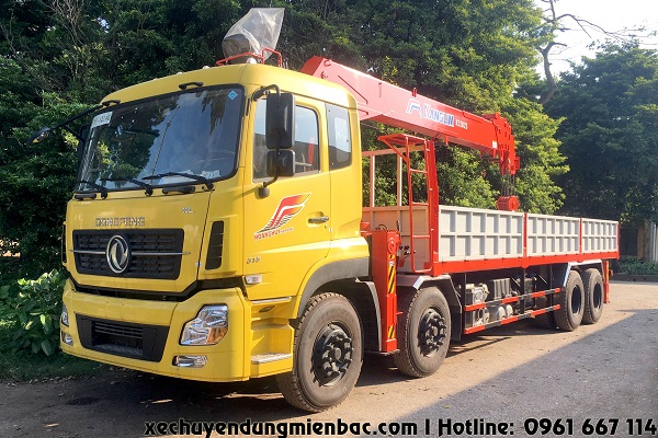 xe cẩu tự hành 12 tấn kanglim ks2825 dongfeng hoàng huy 4 chân
