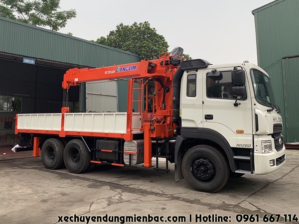 xe cẩu tự hành 8 tấn kanglim trên hyundai hd260