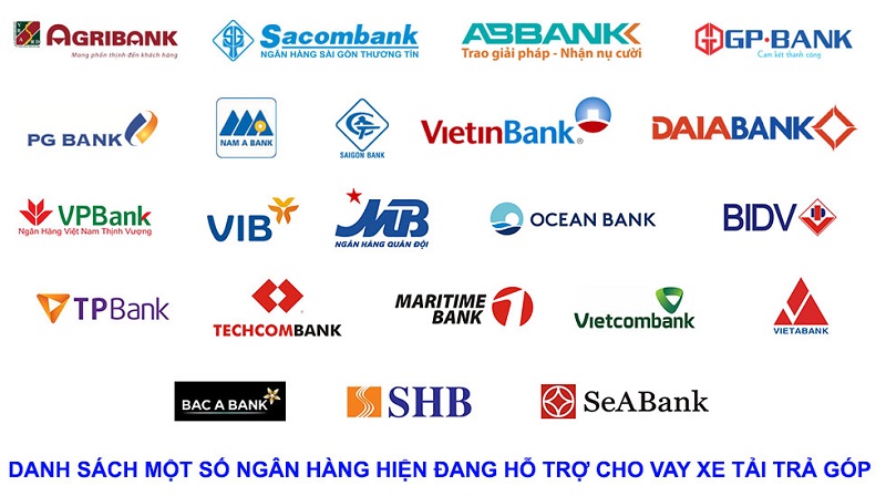 danh sách những ngan hàng đang hỗ trợ cho vay mua xe tải, xe chuyên dụng trả góp lãi xuất thấp