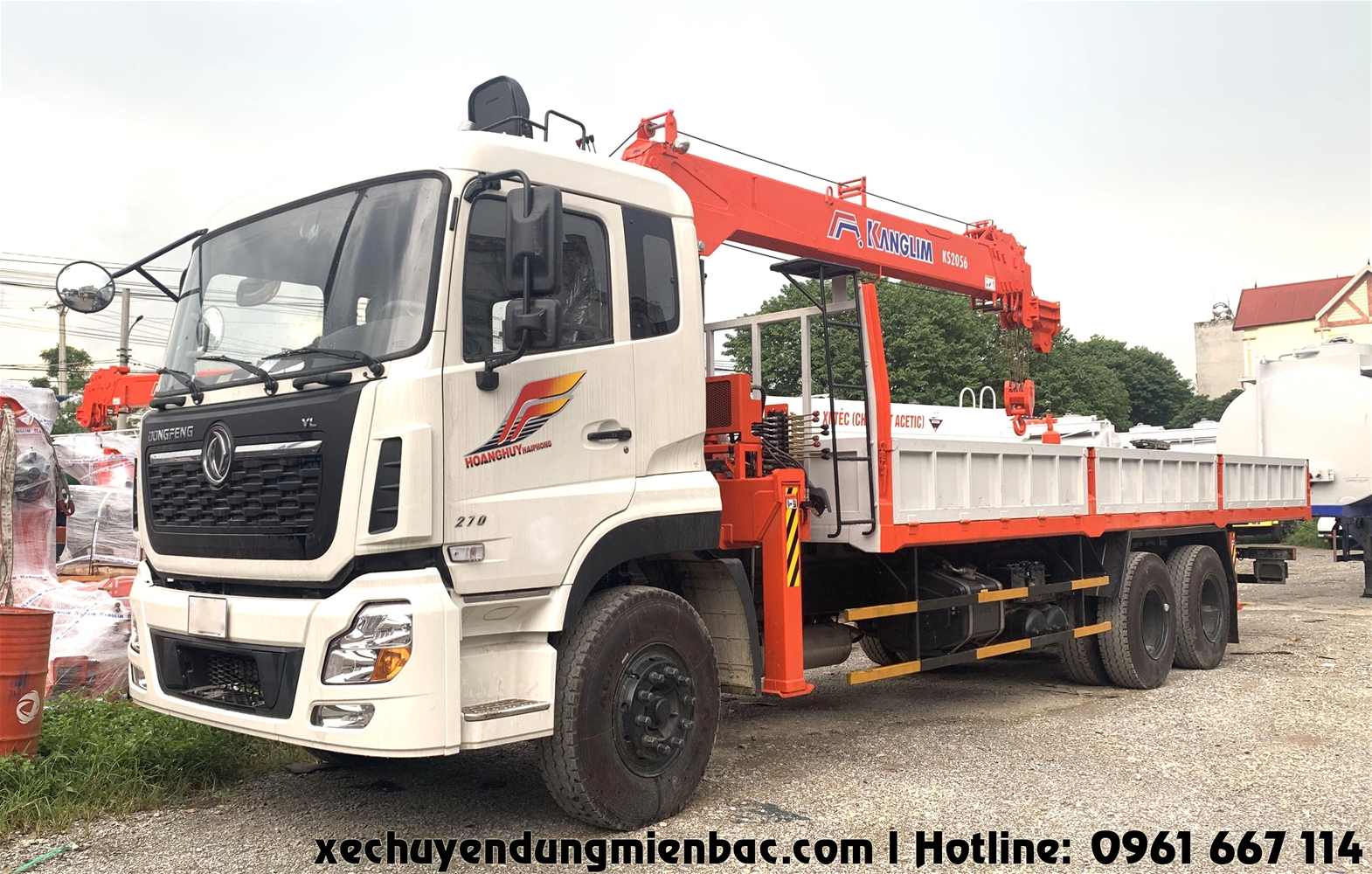 dongfeng 3 chân cẩu 8 tấn kanglim ks2056