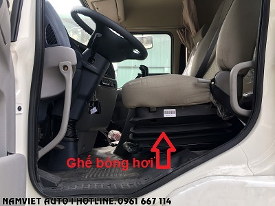 ghế lái bóng hơi của xe tải dongfeng hoàng huy b180