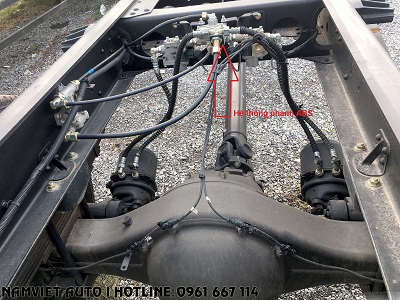 hệ thống phanh abs chống chơn trượt cảu xe tải dongfeng hoàng huy b180