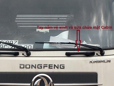 tay năm an toàn vệ sinh kính chắn gió, cần gạt nước kính xe tải dongfeng hoàng huy b180