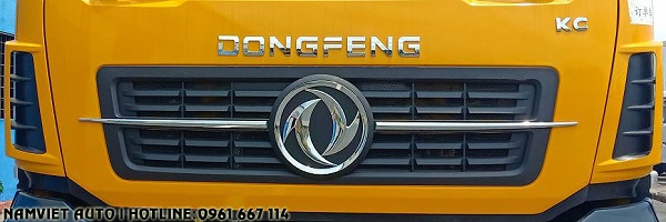 mặt ca lăng, lgo dongfeng mạ crom xe ben 3 chân dongfeng hoàng huy nhập khẩu