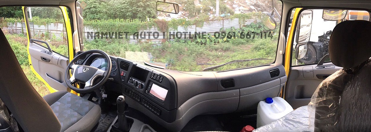 nội thất cabin xe ben 4 chân dongfeng hoàng huy 385HP