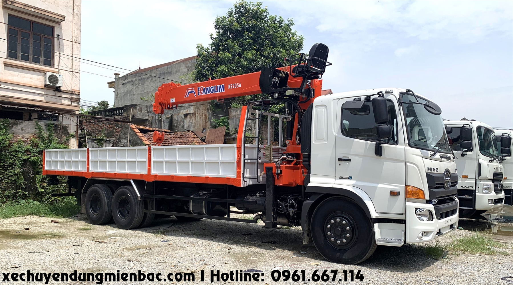 hino fm lắp cẩu 8 tấn kanglim hàn quốc