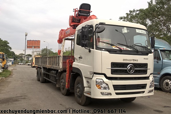 dongfeng 4 chân gắn cẩu tự hành 10 tấn kanglim ks2605