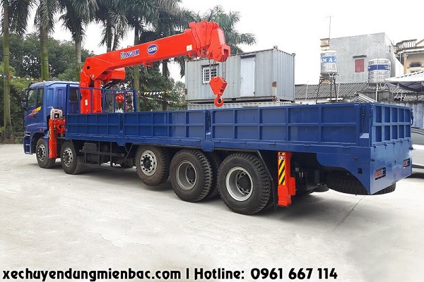 xe cẩu tự hành 10 tấn kanglim ks2605 thaco auman c34 5 chân