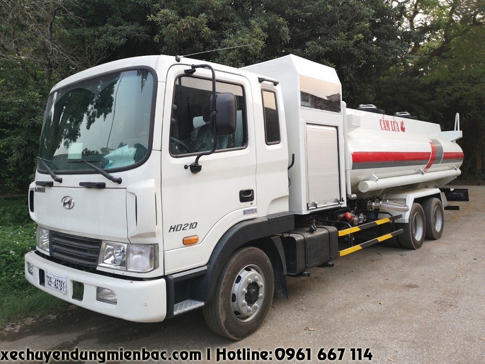 xe chở xăng dầu 13 khối lắp hệ thống cấp lẻ hyundai hd210, hd240