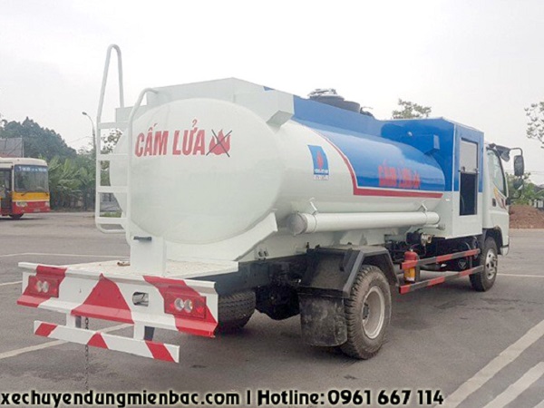 xe chở xăng dầu 6 khối thaco nắp hệ thống cấp lẻ xăng dầu