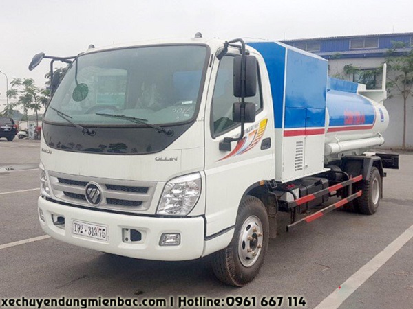 xe chở xăng dầu 6 khối thaco nắp hệ thống cấp lẻ xăng dầu