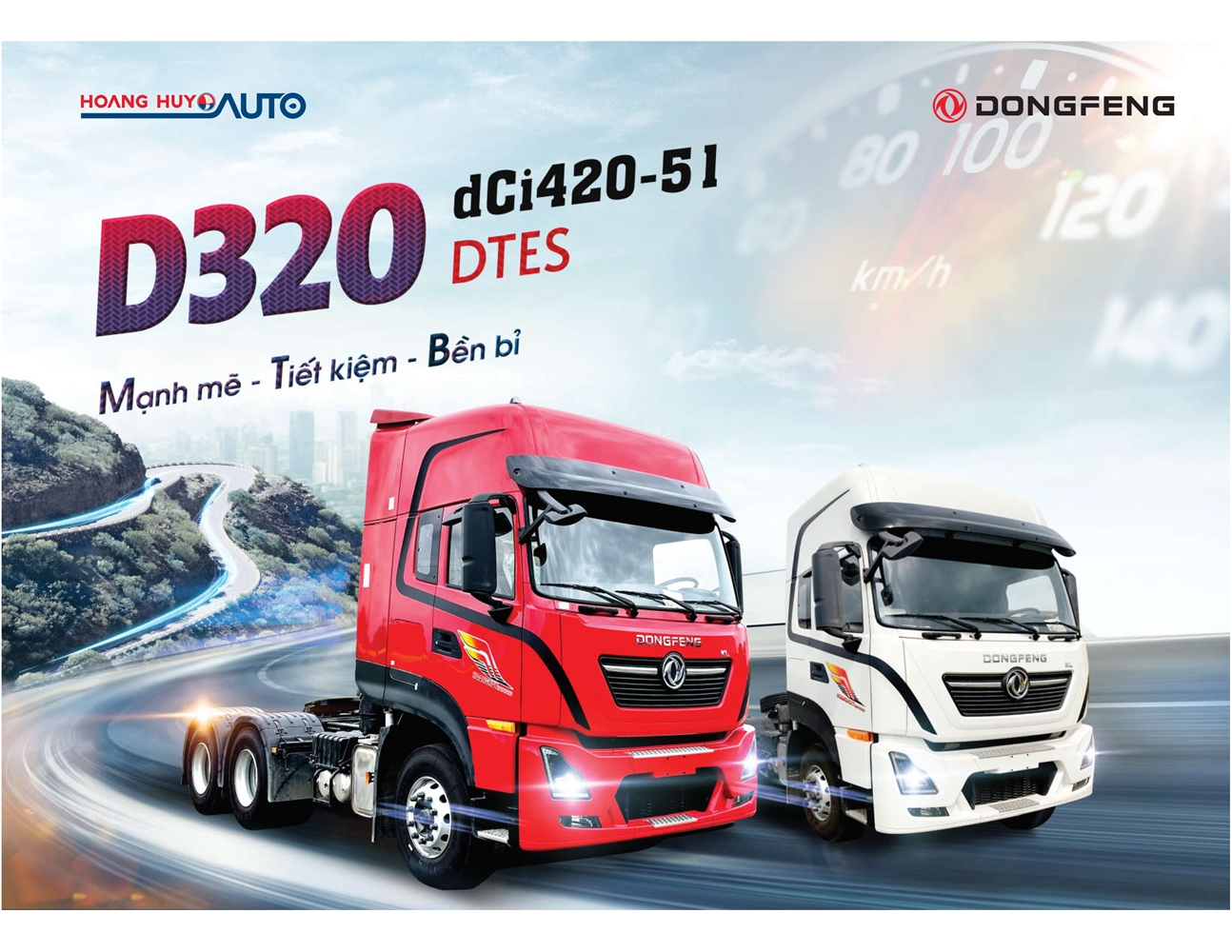 Giá đầu kéo DONGFENG D320 Hoàng Huy chính hãng