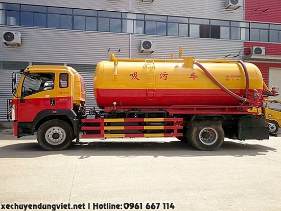 bán xe hút chất thải 8 khối howo 2 chân nhập khẩu giá rẻ tại hà đông hà nội