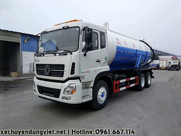 bán xe hút chât thải 3 chân dongfeng 14 khối giá rẻ uy tín chất lượng cao tại đà nẵng