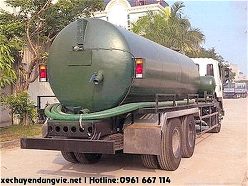 bán xe hút chất thải 13 khối ISUZU FVR34T 3 chân tại Hoàng mai hà nội