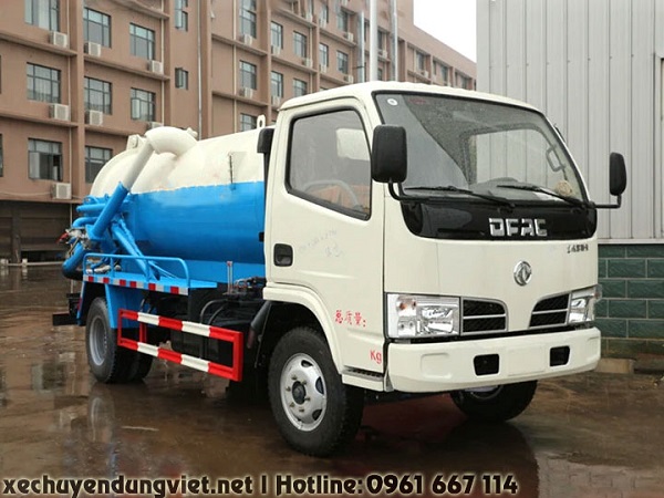 bán xe hút chất thải 3 khối 3 m3 dongfeng nhập khẩu giá rẻ uy tín tại long biên hà nội
