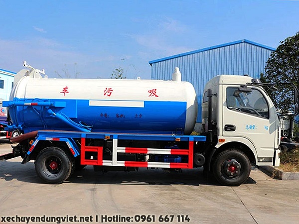 bán xe hút chất thải 5 khối xe hút hầm cầu, bồn cầu, bể phốt 5 khồi dongfeng nhập khẩu giá rẻ uy tín tại huyện hoài đức hà nội