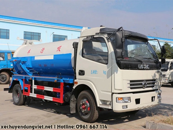 bán xe hút chất thải 5 khối xe hút hầm cầu, bồn cầu, bể phốt 5 khồi dongfeng nhập khẩu giá rẻ uy tín tại long biên hà nội