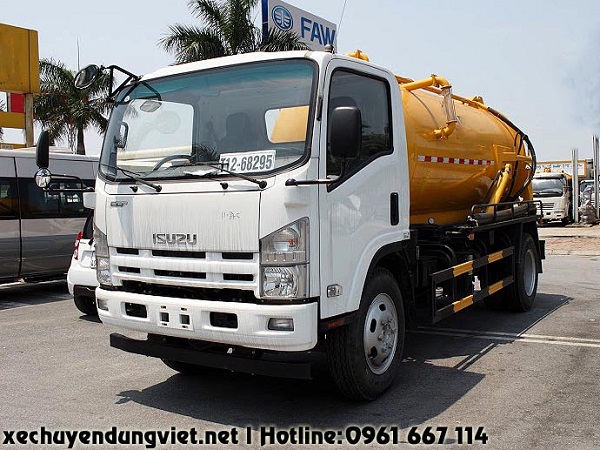 Bán xe hút chất thải 7 khối ISUZU nhập khẩu gái rẻ hỗ trợ vay ngân hàng 80% tại hoàng mai hà nội