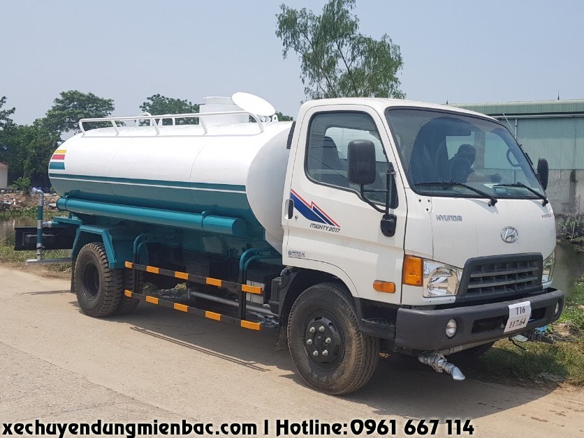 xe phun nước rửa đường 7.6 khối hyundai mighty 2017, hd800, hd700, hd110s, ex8