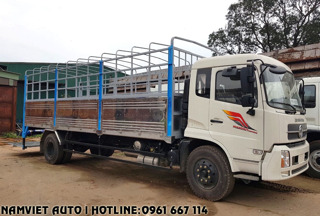 xe tải 9 tấn dongfeng b180 gắn bửng nâng hàng