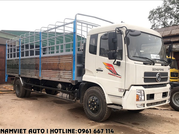 xe tải dongfeng b180 gắn bửng nâng hàng