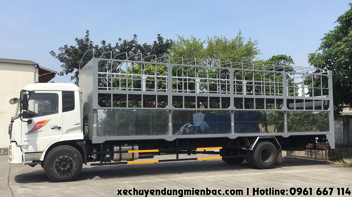 xe chở xe máy dongfeng b180 thùng siêu dài 9,7m