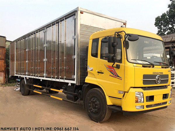 xe tải thùng kín 8 tấn dongfeng b180 dài 9.7m chở pallet