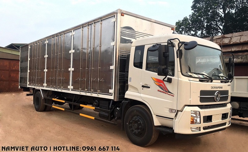 xe tải thùng kín dongfeng hoàng huy tải 7.5 tấn chuyên chở linh kiện điện tử , pallet