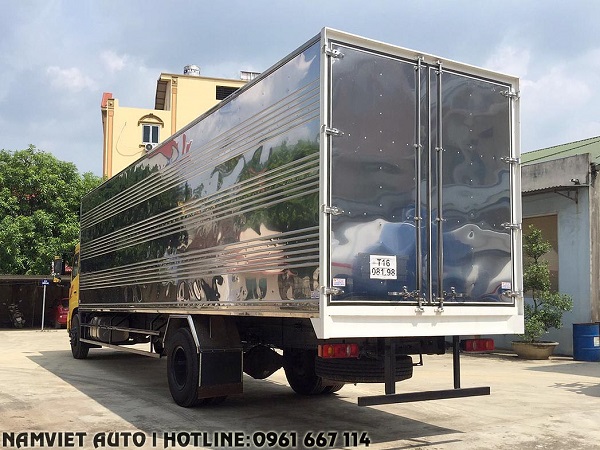 bán xe tải thùng kín dongfeng hoàng huy b180 siêu dài 9.7m chuyên chở pallet điện tử giá rẻ tại hải dương