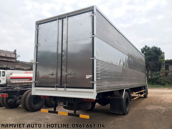 bán xe tải thùng kín dongfeng siêu dài 9m7 chuyên chở bao bì, linh kiên điện tử giá rẻ tại bắc ninh