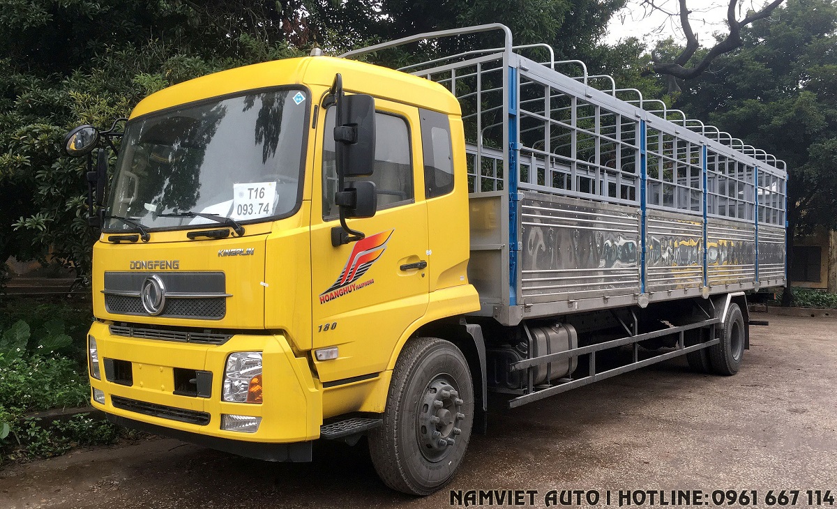 xe tải thùng 8 tấn dài 9.5m dongfeng hoàng huy b180 giá rẻ tại hà nội