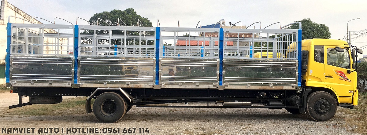 thùng inox xe tải dongfeng b180 dài 9.5m giá rẻ tại hưng yên