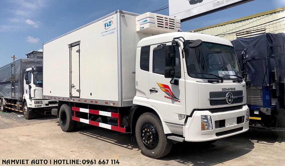 xe tải thùng đông lạnh dongfeng hoàng huy b180(4x2) thùng dài 7.5 m tải 8 tấn