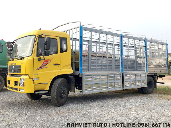 xe tải thùng dongfeng hoàng huy b180 nhập khẩu 9 tấn thùng inox