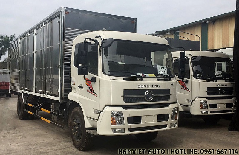 xe tải thùng kín dongfeng hoàng huy b180 mở 2 cửa hông bên phụ