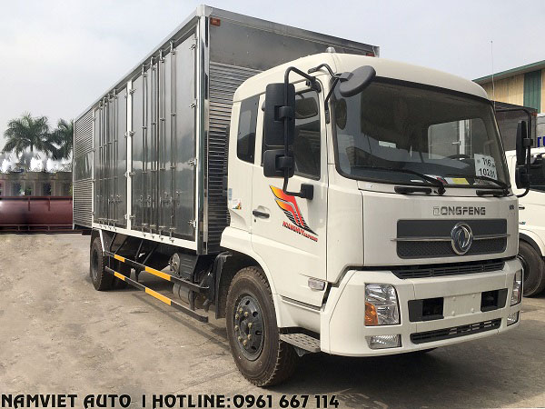 xe tải thùng kín dongfeng hoàng huy b180 dài 7.8m tải 8 tấn tại hà nội