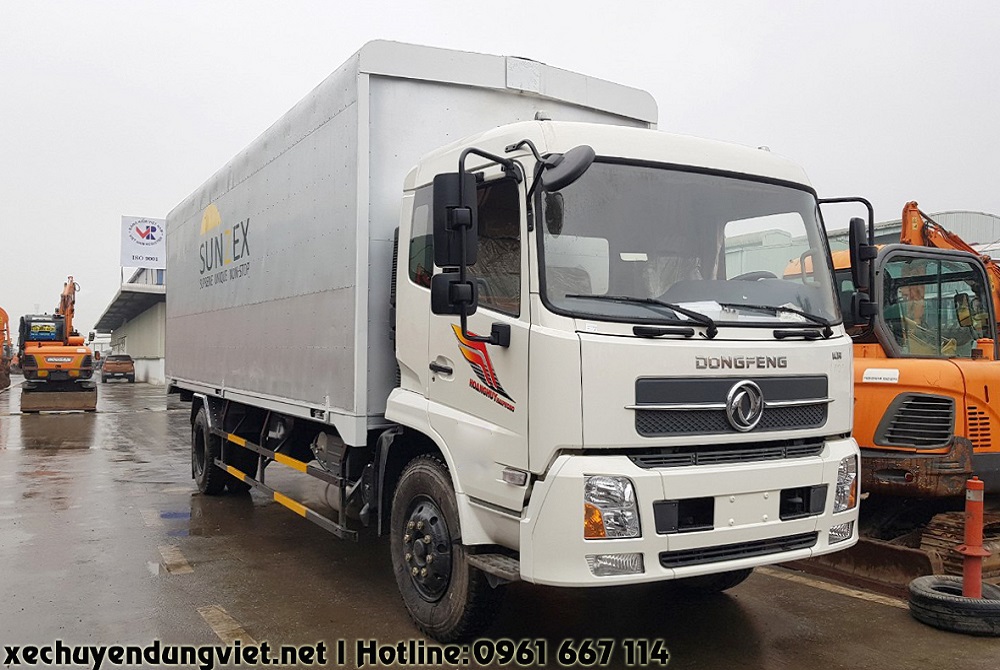 Xe tải thùng kín cánh rơi Dongfeng Hoàng Huy B180 nhập khẩu