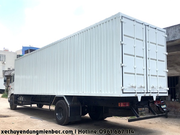 xe tải thùng kín dongfeng chở pallet