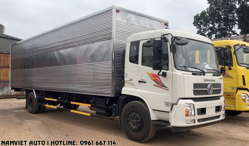 bán xe tải thùng kín dongfeng b180 siêu dài chở linh kiện điện tử, bao bì đóng gói giá rẻ uy tín tại hà nội