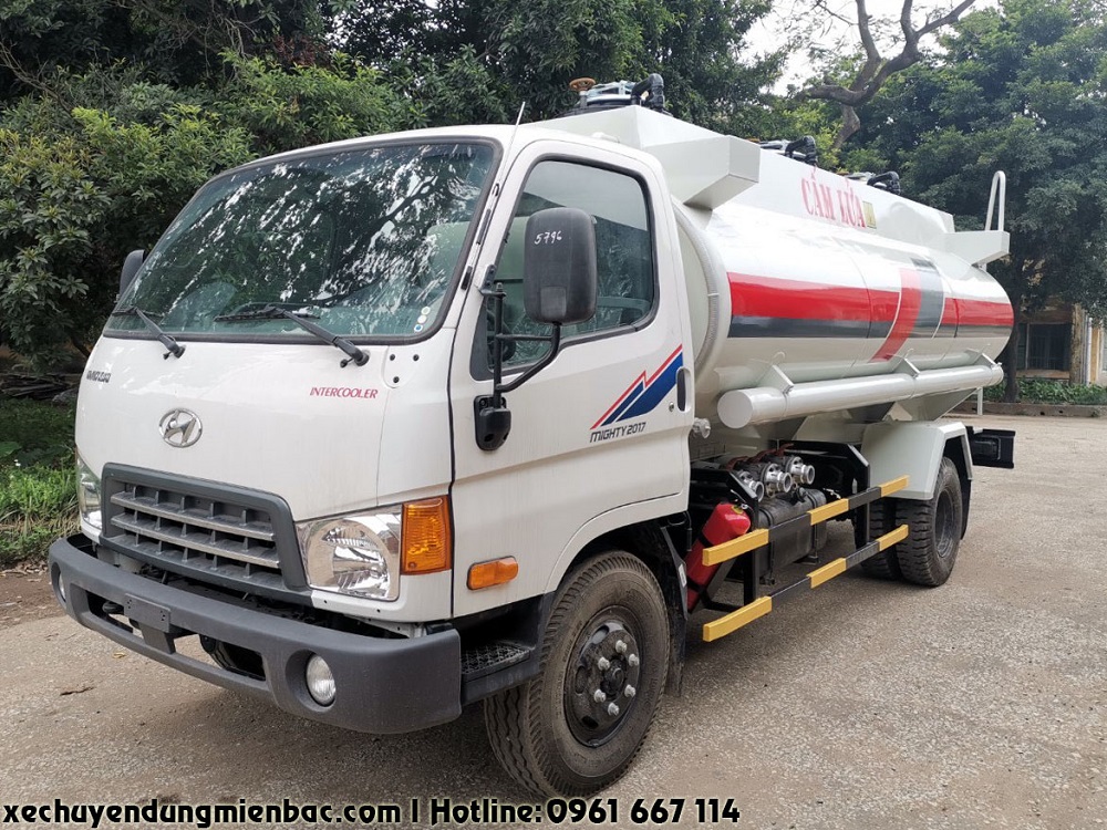 xe chở xăng dầu 9.5 khối hyundai mighty 2017, 110SP