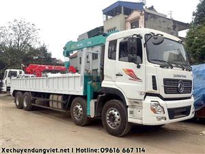 Xe tải 4 chân Dongfeng gắn cẩu 5 tấn HKTC model HLC-5014M